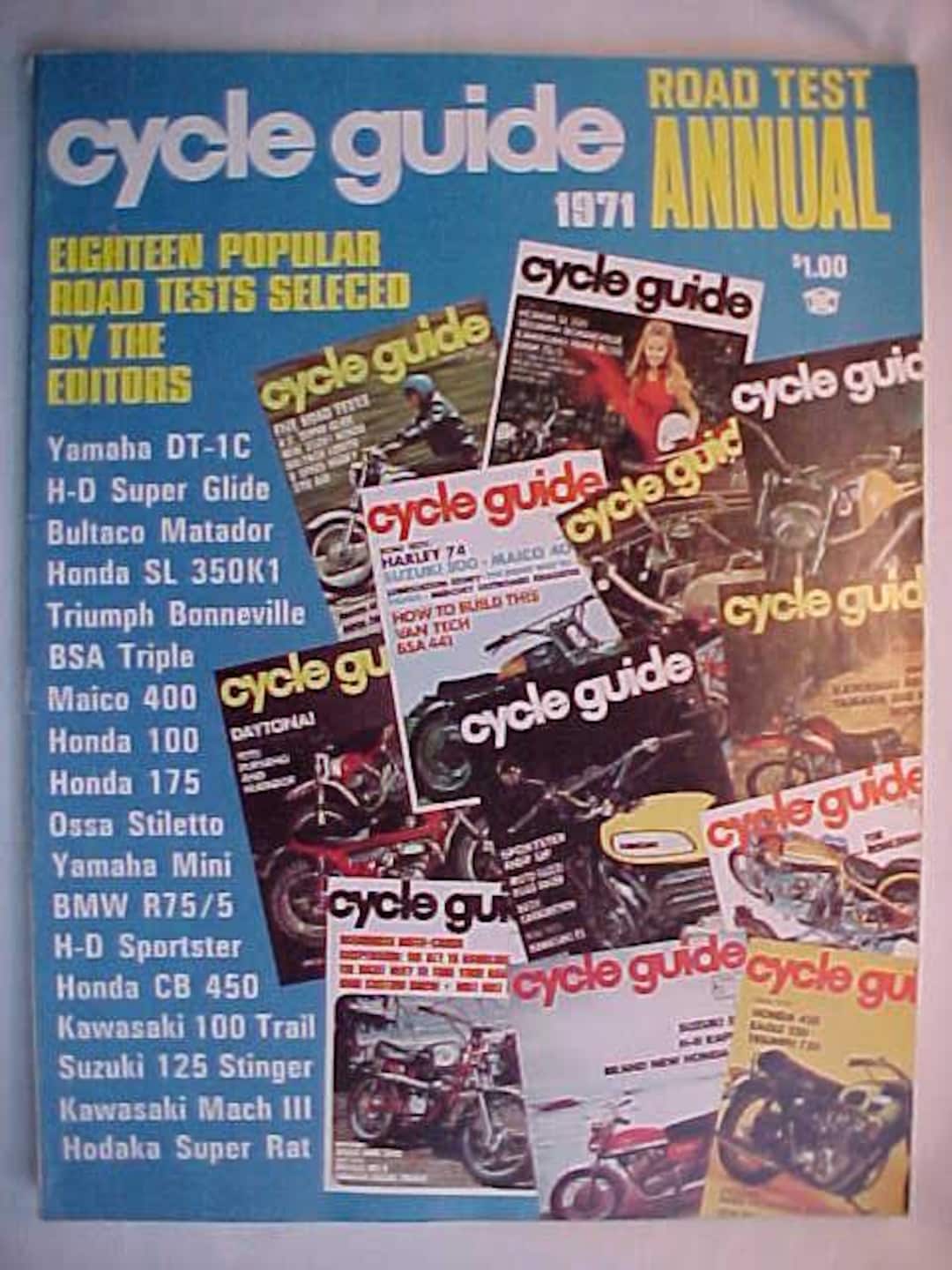1971 Cycle Guide Motorcycle Magazine Road Test Annual, Motorcycle Dirt ...