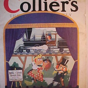 September 21, 1935 Collier&#39;s The National Weekly Magazine with cover art by Anthony Fraioli has 70 pages of ads and articles, Old Magazine