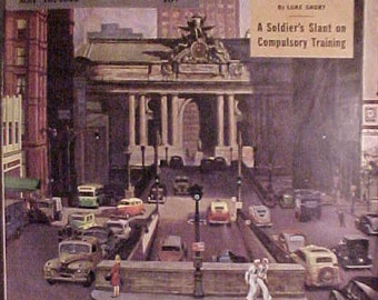 May 19, 1945 Saturday Evening Post Magazine with Cover art by John Falter has 108 pages of ads and articles, Birthday Gift Idea