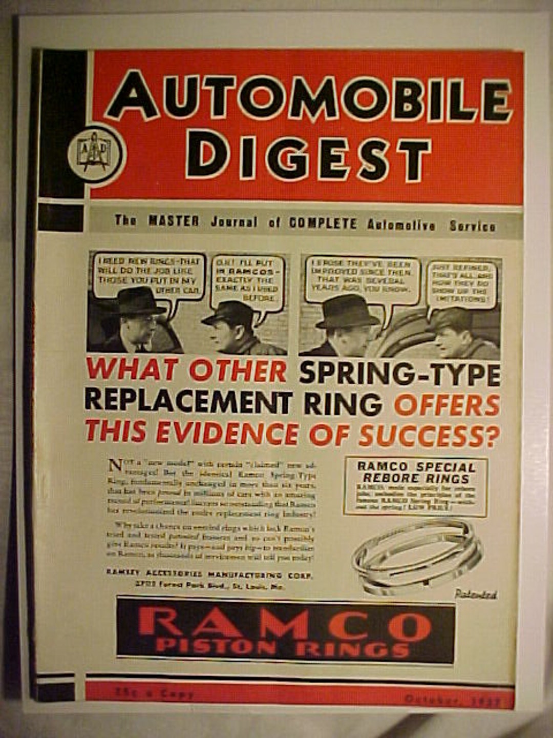 October 1937 Automotive Digest Magazine Has 94 Pages of Ads and ...