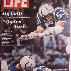 December 13, 1968 LIFE Magazine with Indianapolis Colts Dennis Gaubatz on the Cover has 110 pages of ads and articles, Birthday Gift Idea #3
