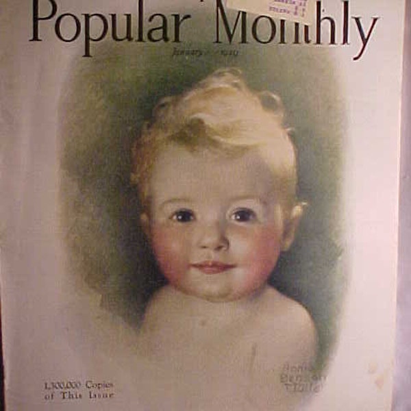 January 1929 People's Popular Monthly the Homecraft Magazine has 34 pages of ads and articles with cover Art by Annie Benson Muller