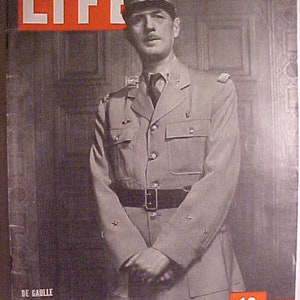 November 13, 1944 LIFE Magazine with WWII General Charles De Gaulle on the Cover has 128 pages of ads and articles, Birthday Gift Idea #3