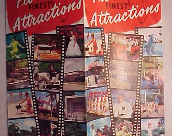 c1960s Florida's Finest Attractions Florida Attraction Association, Travel Vacation Brochure, Florida History, Scrapbook, Paper Ephemera