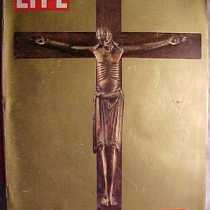 December 26, 1955 LIFE Magazine with The Great Werden Crucifix on the Cover has 168 pages of ads and articles, Birthday Gift Idea No.2