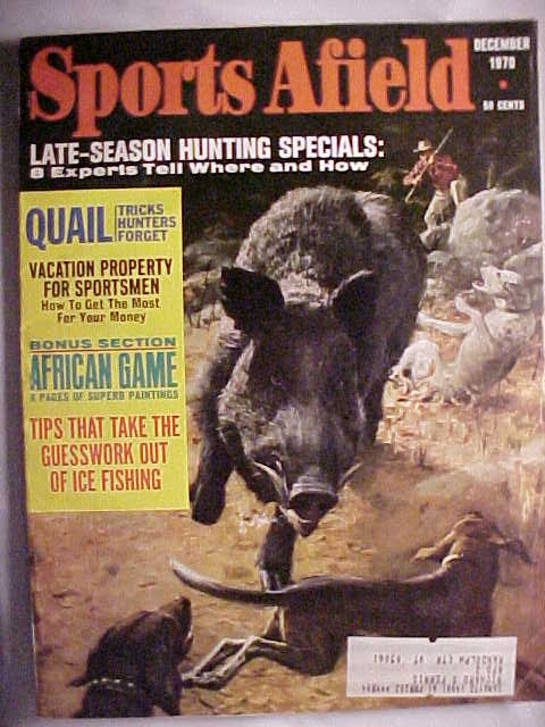 December 1970 Sports Afield Magazine Cover by John Scott Etsy