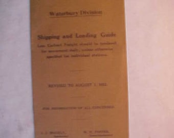 1922 Waterbury Division Shipping and Loading Guide Booklet for Freight Trains, The New York New Haven & Hartford Railroad Company