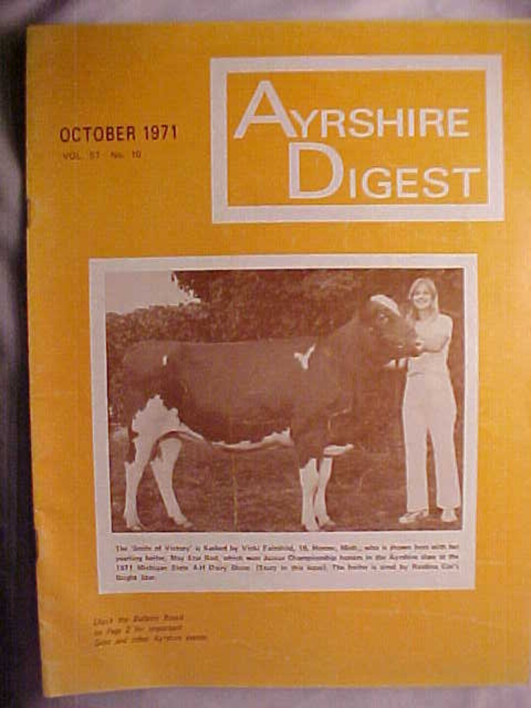 October 1971 the Ayrshire Digest Magazine the Ayrshire Etsy