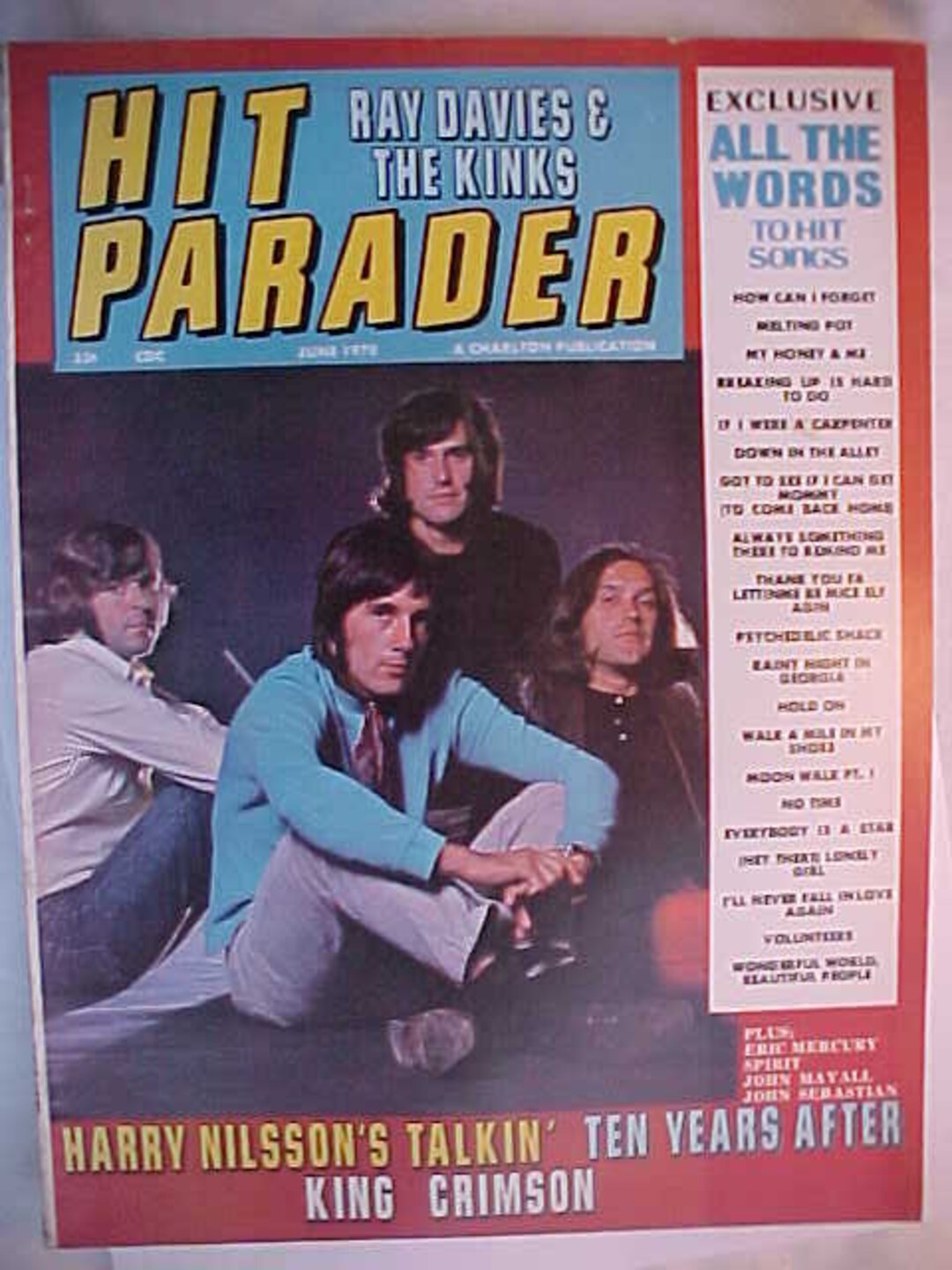 june-1970-hit-parader-music-song-band-hits-magazine-with-ray-davies