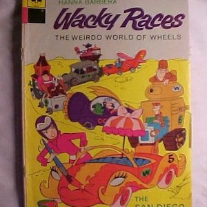 1972 Hanna Barbara Wacky Races the weirdo world of wheels No. 7 Bronze Age 15 cent Comic Book Birthday or Christmas Gift Idea