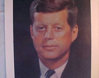 December 8, 1963 Boston Sunday Herald 8 1/2" X 11" Print Picture of John F. Kennedy by Fabian Bachrach, 35th president of the United States
