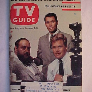 September 9-15 1961 TV Guide Magazine with Sebastian Cabot Anthony George, Doug McClure on the cover by Todd Walker has 31 pages TV History