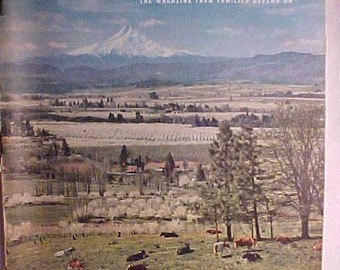 April 1954 Farm Journal & Farmer's Wife Magazine Nice Cover Art By Ray Atkeson has 190 pages of ads, articles, Farm House decor