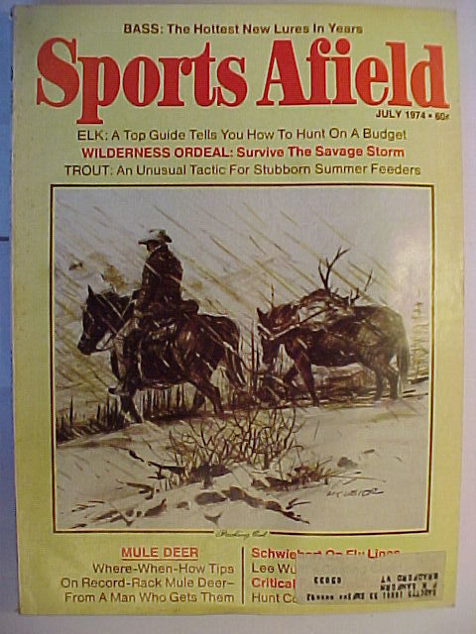 July 1974 Sports Afield Magazine Cover Art By Milt Weiler Etsy