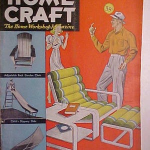 August September 1939 Popular Home Craft Magazine, has 80+ pages of ads & articles Cover Art by Raymond D. Baker, home Improvement Magazine