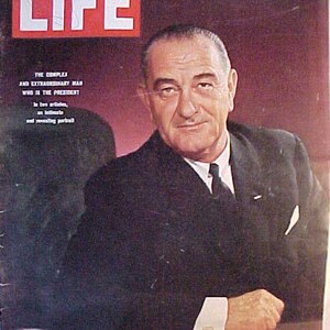 August 14, 1964 LIFE Magazine with Lyndon B. Johnson on the Cover has 98 pages of ads and articles, Birthday Gift Idea