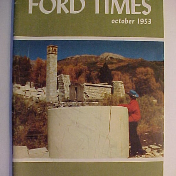 October 1953 Ford Times Automoblie Publication Compliments of Lawrence & Leighton Gray, Maine , Ford Motor Company Dealership Magazine