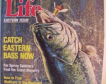 Fishing Angler Enthusiast Art Sign 1939 Hunting and Fishing Magazine Cover  Vintage Antique Replica -  Canada