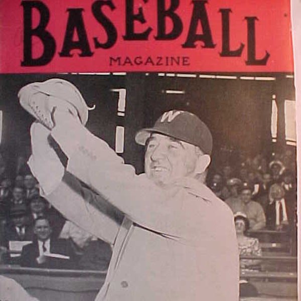 July 1945 Baseball Magazine Volume 75 Number 2 with Baseball Albert Happy Chandler on the cover, Sports Bar Decor, Antique Baseball