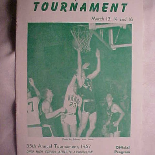 March 1957 Class AA Sectional Basketball Tournament Ohio High School Athletic Association Kent State University Official Program