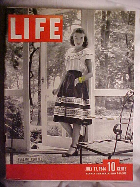 July 17, 1944 LIFE Magazine with Anne Scott from Columbus, Ohio on