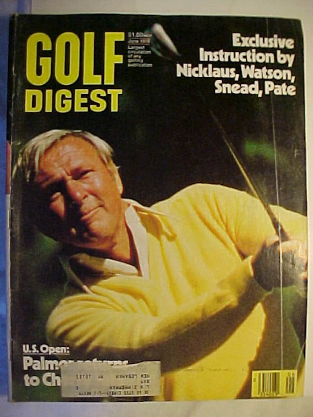 June 1978 GOLF Digest Golf Magazine, With Arnold Palmer on the Cover ...