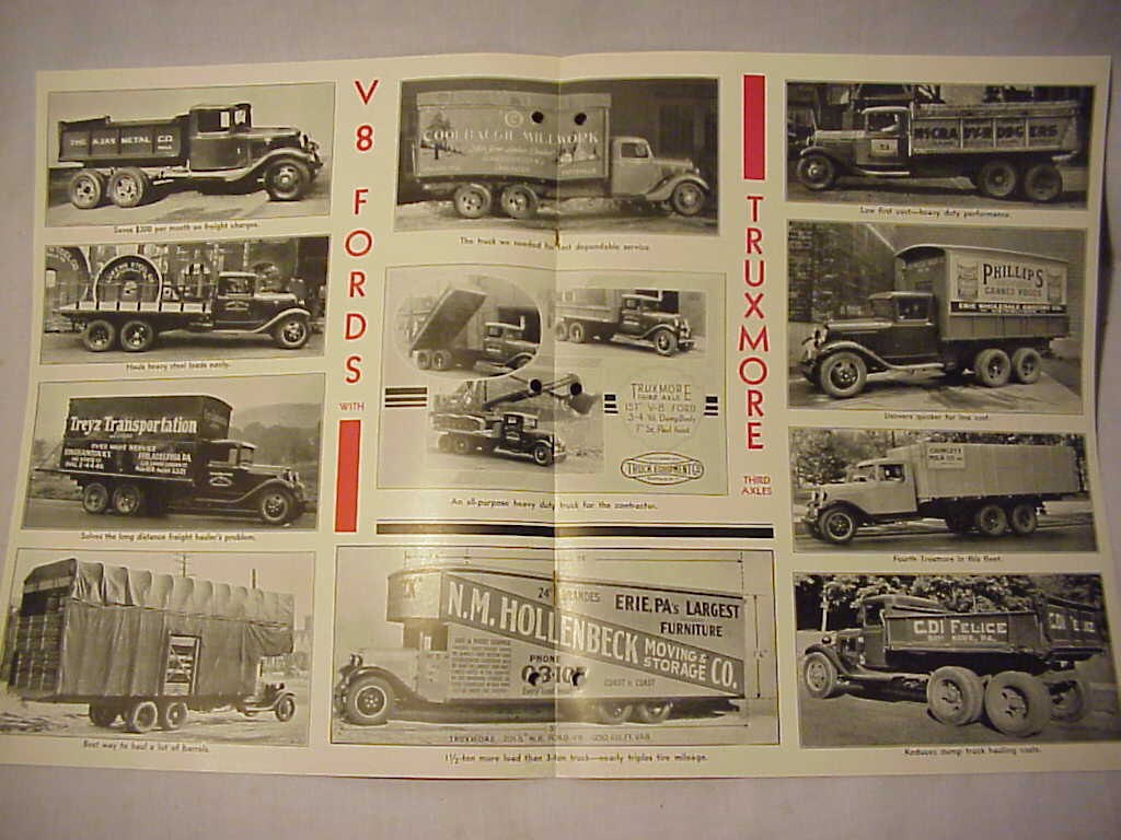 Ford Trummer 1935 V - 8 Ford Equipt With Truxmore Third Axle Truck Equipment Co ...