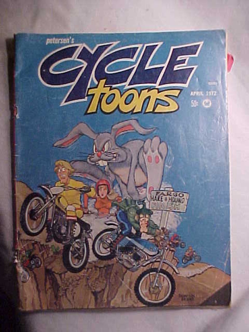 April 1972 Petersen's Cycle Toons Comic Book With Cover Art by Thompson ...