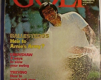 October 1978 GOLF World's Largest Golf Magazine, with Severiano Ballesteros on the cover, Country Club Decor, Golf Clubs, Birthday Gift Idea