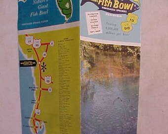 c1960 Nature's Giant Fish Bowl Homosassa Springs, Florida, Travel Vacation Brochure, Florida History, Good for Scrapbook, Paper Ephemera
