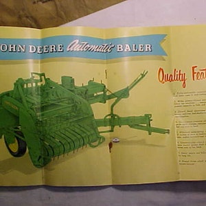 1953 John Deere Automatic Baler, Original John Deere Catalog Manual Brochure Booklet, Dairy Farm Decor, with the original envelope No.2 image 3