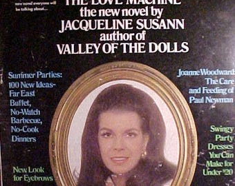 May 1969 The Ladies Home Journal Magazine with Jacqueline Susaan on the cover, has 190 pages of ads and articles, Birthday Gift Idea