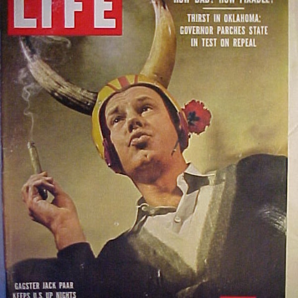 March 9, 1959 LIFE Magazine with Jack Paar on the Cover has 132 pages of ads and articles, Birthday Gift Idea