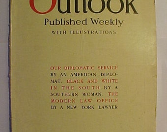 March 7, 1914 The Outlook Magazine An Illustrated Weekly Journal of Current Life with 40 plus pages of ads and articles