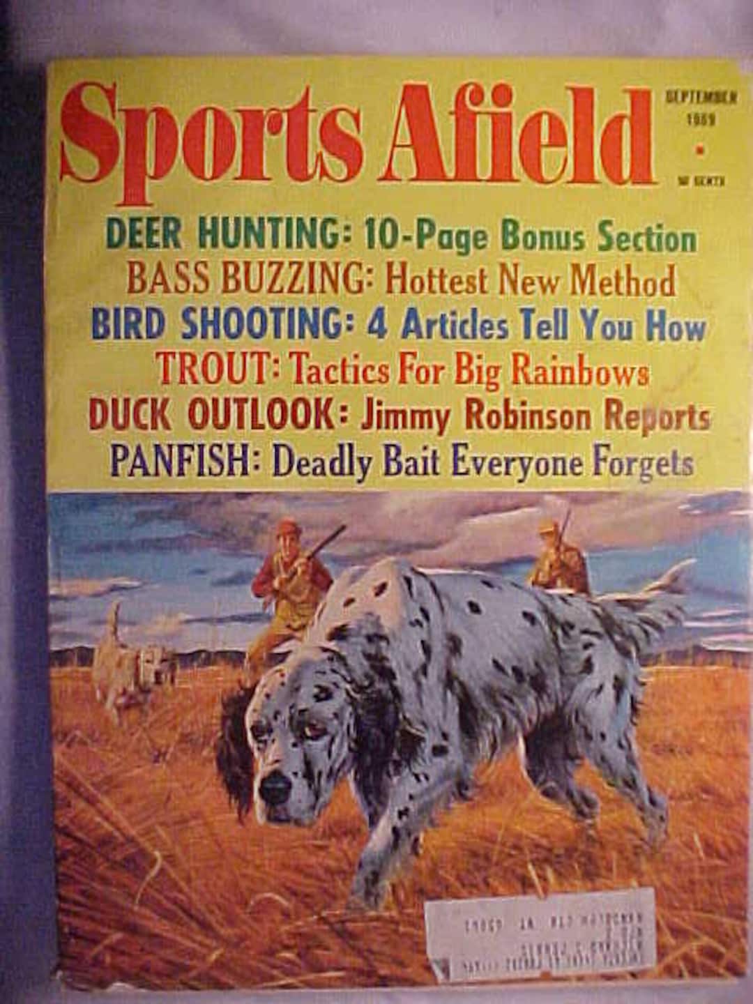 September 1969 Sports Afield Magazine With the Cover by Taylor Oughton