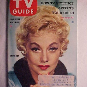March 21-27 1959 TV Guide Magazine with Ann Sothern on the cover by Yousuf Karsh has 31 pages of Television Show History
