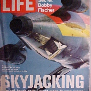 August 11, 1972 LIFE Magazine with Skyjacking Aviation Airplane on the Cover has 68 pages of ads and articles, Birthday Gift Idea