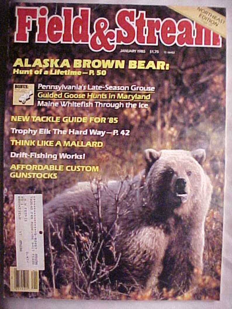 January 1985 Field & Stream Magazine With Cover Art by Pat Powell With ...