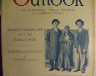 June 30, 1920 The Outlook Magazine An Illustrated Weekly Journal of Current Events 30+ pages of ads & articles , American Immigrants Cover