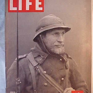 March 11, 1940 LIFE Magazine with French Poilu on the Cover has 112 pages of ads and articles, Birthday Gift Idea