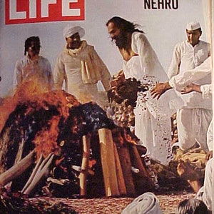 June 5, 1964 LIFE Magazine with Cremation of Nehru on the Cover has 130 pages of ads and articles, Birthday Gift Idea