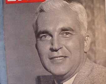 August 7, 1939 LIFE Magazine Politician Paul V. McNutt Cover has 76 pages of ads and articles, Birthday Gift Idea