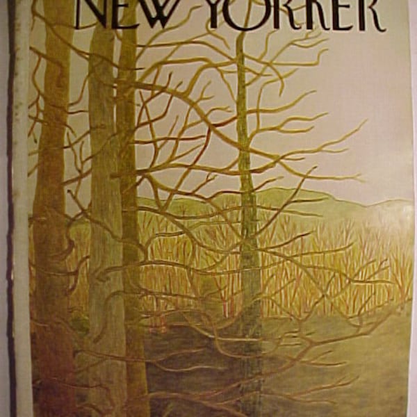 March 25, 1972 The New Yorker Magazine with Cover art by Ilonka Karasz has 132 pages of ads and articles, Framed Art Supplies