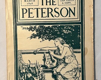 March 1898 The Peterson Magazine has 110 pages of ads and articles, Victorian Decor Magazine, Victorian House Decor