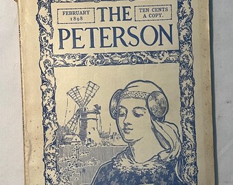 February 1898 The Peterson Magazine has 120 pages of ads and articles, Victorian Decor Magazine, Victorian House Decor