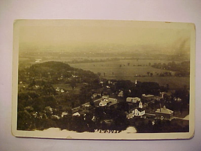 C190015 Aerial Town View of Newbury VT. Birds Eye View Etsy
