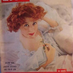 July 7, 1952 LIFE Magazine with Pin-up Girl Arlene Dahl on the Cover has 84 pages of ads and articles, Birthday Gift Idea