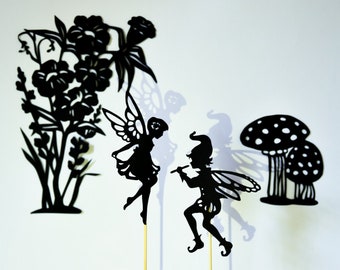 Set di marionette ombra fate e paese delle fate: dodici marionette