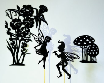 Fairies and Fairyland Shadow Puppet Set: Twelve Puppets