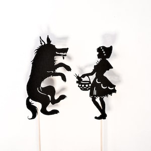 Little Red Riding Hood Shadow Puppets Set: Two Characters